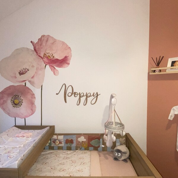 Pink and White World Map Bedroom Mural, Educational Wallpaper, Travel