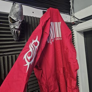 スリップノットをイメージした手作りのジャンプスーツ、ハロウィン