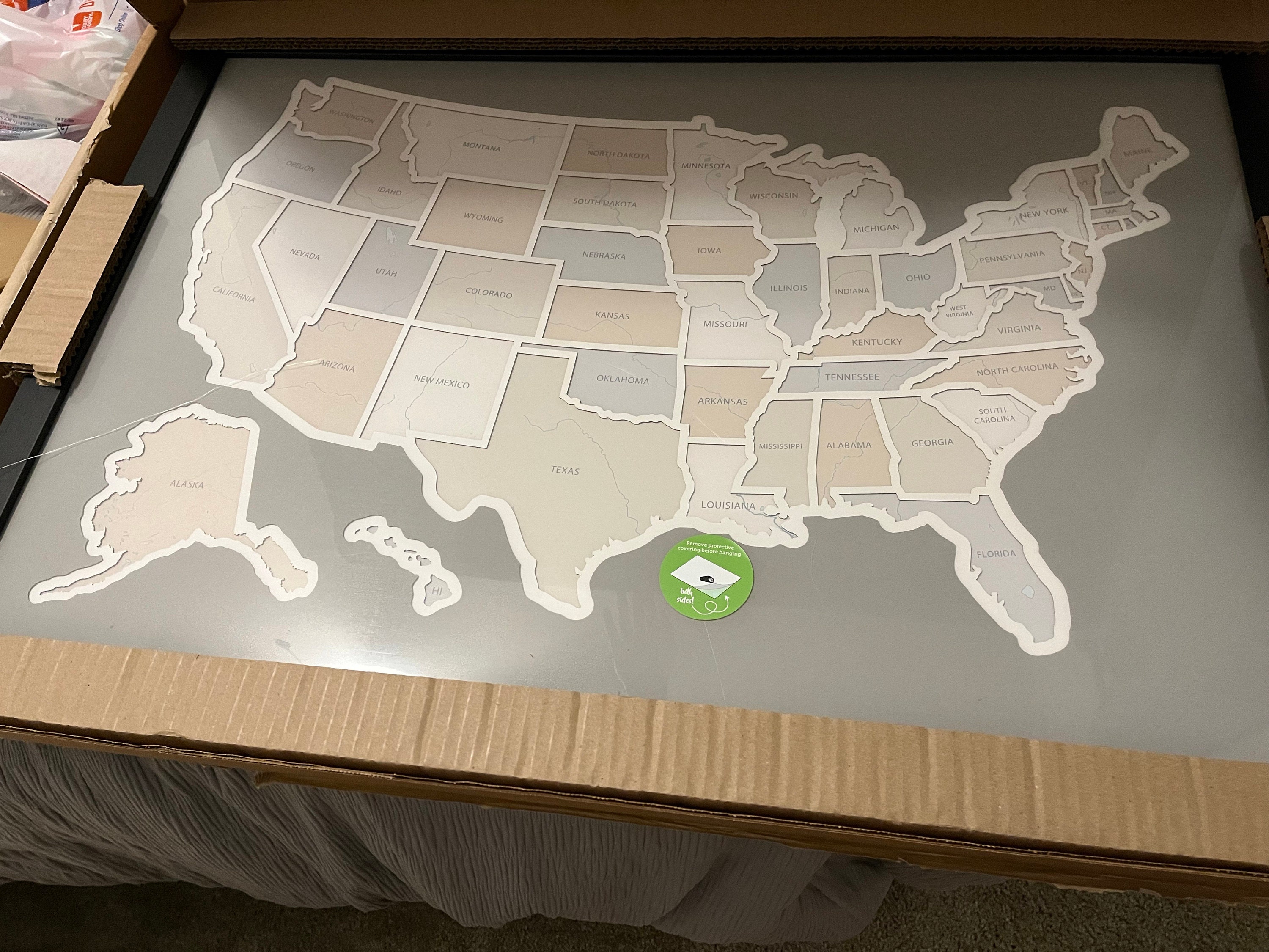 USA Photo Map - 50 States Travel Map Gift