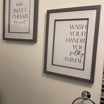 Individual Bathroom Quote Prints, Bathroom Wall Art, A3 Prints, Quote ...