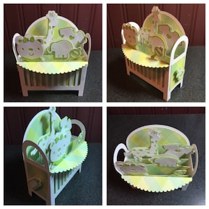 Download Baby Crib Card In A Box 3D SVG | Etsy