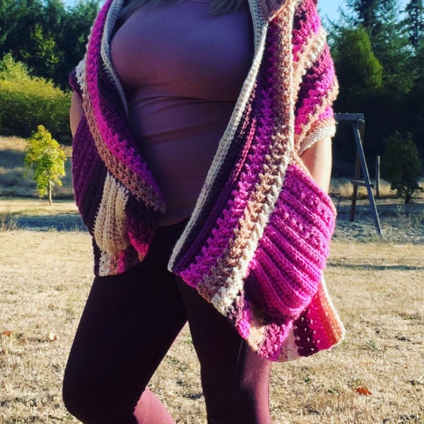 wickedly hooded pocket shawl