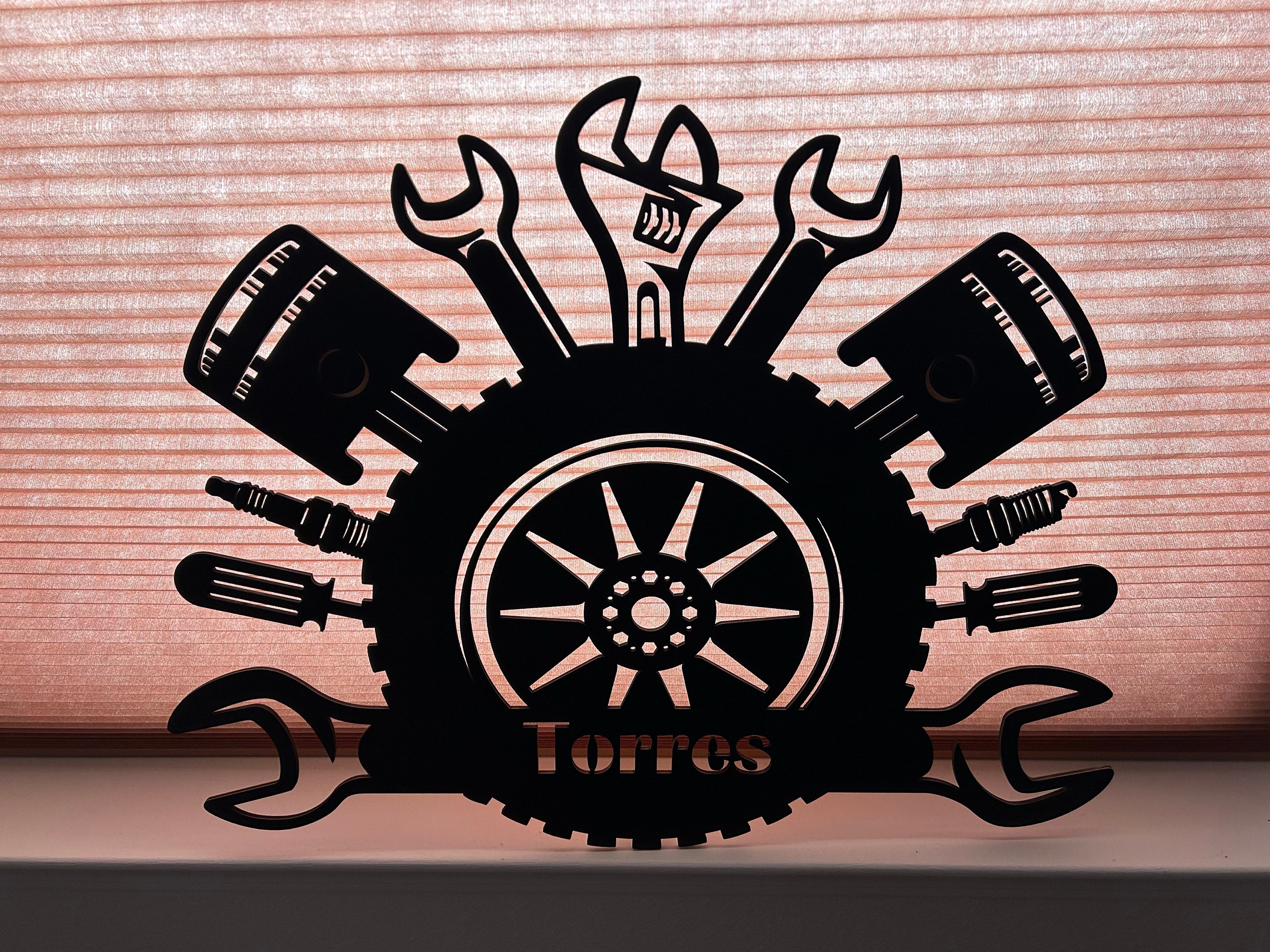 Cadeau pour le maître de l'atelier automobile, décoration murale pour les employés de l'atelier automobile, anniversaire de mécanicien automobile