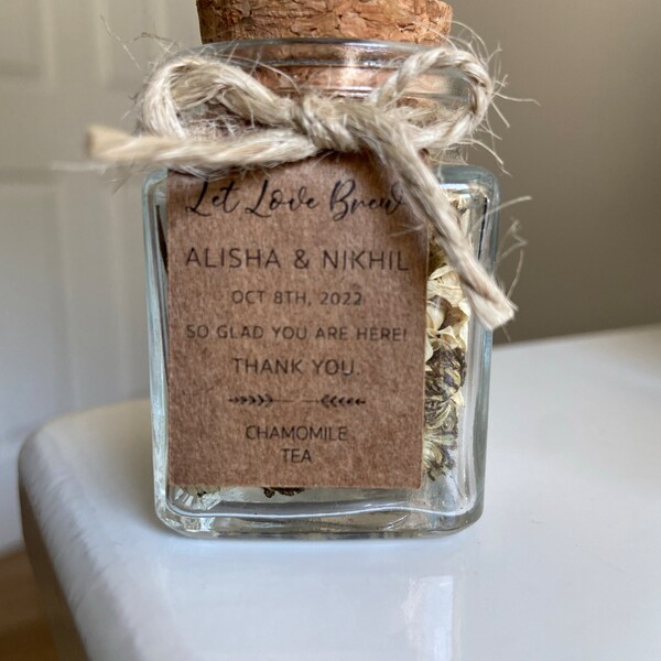 Wedding Tea Favors for Guests, Bulk Gifts, Rustic Wedding Favor ...
