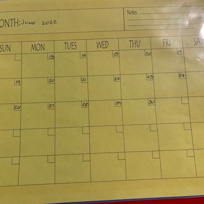 Blank Calendar, Minimal Calendar, Printable Calendar, Digital Download ...