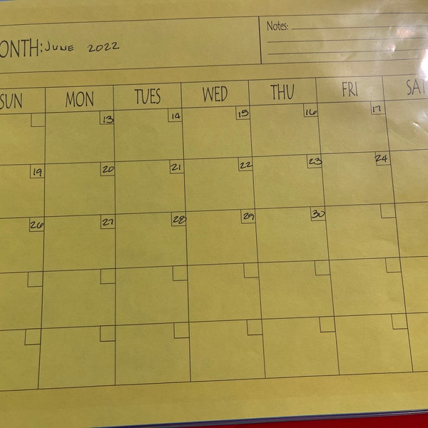 Blank Calendar, Minimal Calendar, Printable Calendar, Digital Download ...