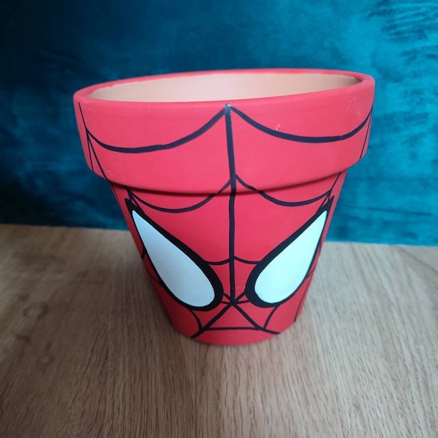 Spider-man Plant Pot - Etsy