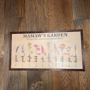 Personalized Grandma's Garden Plant Pot, Mom's Garden, Customize Birth ...