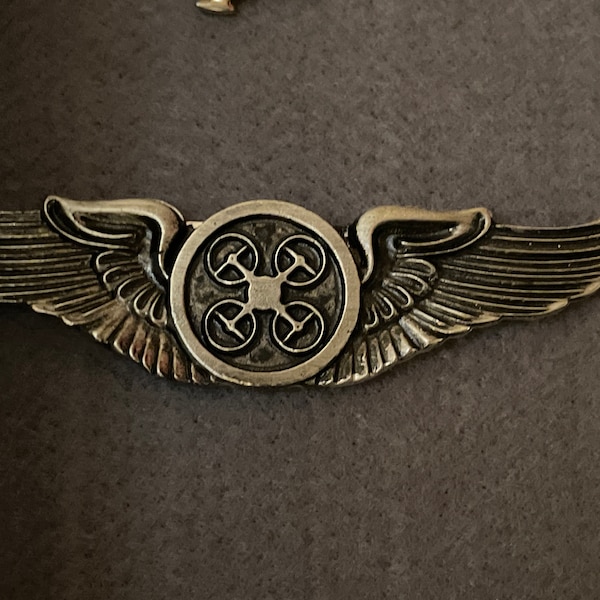 Drone Pilot Wings - UAV Operator Wings - 3 Inches Wide - Multirotor ...