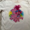 Trolls Birthday Shirt Iron on Transfer, Birthday Girl Party Printable ...