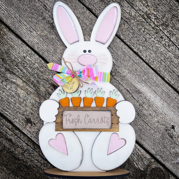 Carrot Patch Bunny Shelf Sitter SVG | Laser Cut File | Glowforge ...