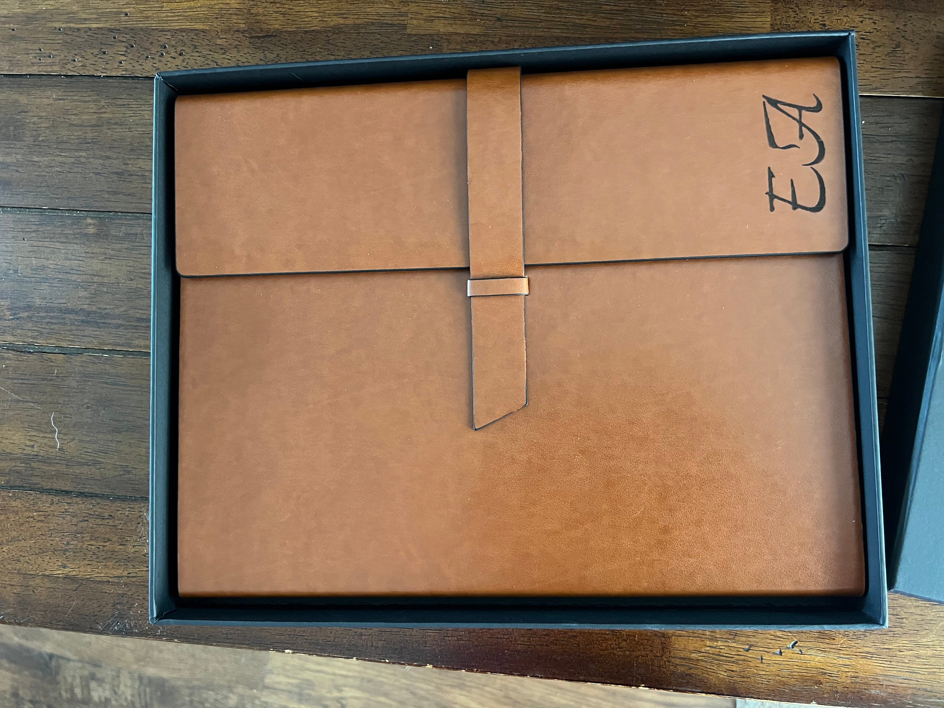 Personalized LEATHER PORTFOLIO Padfolio Notebook Organizer Folder Planner Business Corporate Gifts for Him Dad Men Boyfriend Custom Engraved