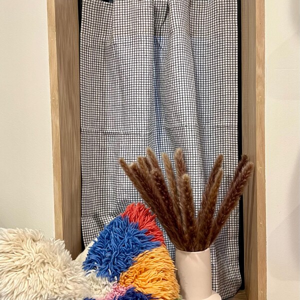 Natural Cafe Embroidered Linen Curtain Set 230x120cm main image 0