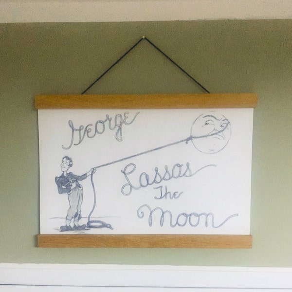 George Lassos the Moon A4 Print - Etsy