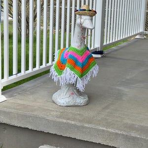 Dreamtop Mexikanische Gänse-Outfits Für Garten-Statue – Inkl. Sombrero, Bandana, Brille & Bart, Bunt, Für 43–58 Cm Gänse