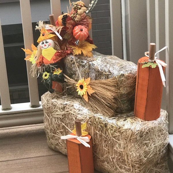 Rustic Wooden Pumpkins, Pumpkin Decor, Rustic Thanksgiving Decor ...