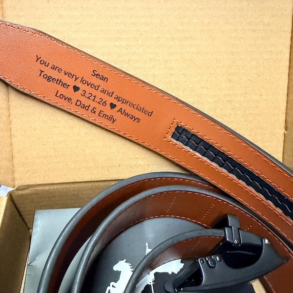 Men's Leather Belt, Personalized Groomsmen Belt, Legendaryhide ...