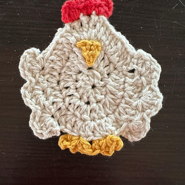 Penny Rug Coaster Pattern Henny Penny Coaster Digital Crochet Pattern, Instant Download Easy Mug ...