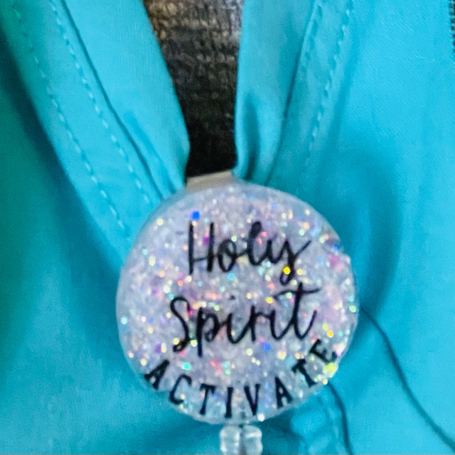 Holy Spirit Activate Nurse Badge Reel Health Care Medical Professional  Funny Pieces Custom Dark Humor OT PT Technician Personalized Sparkle -   Canada