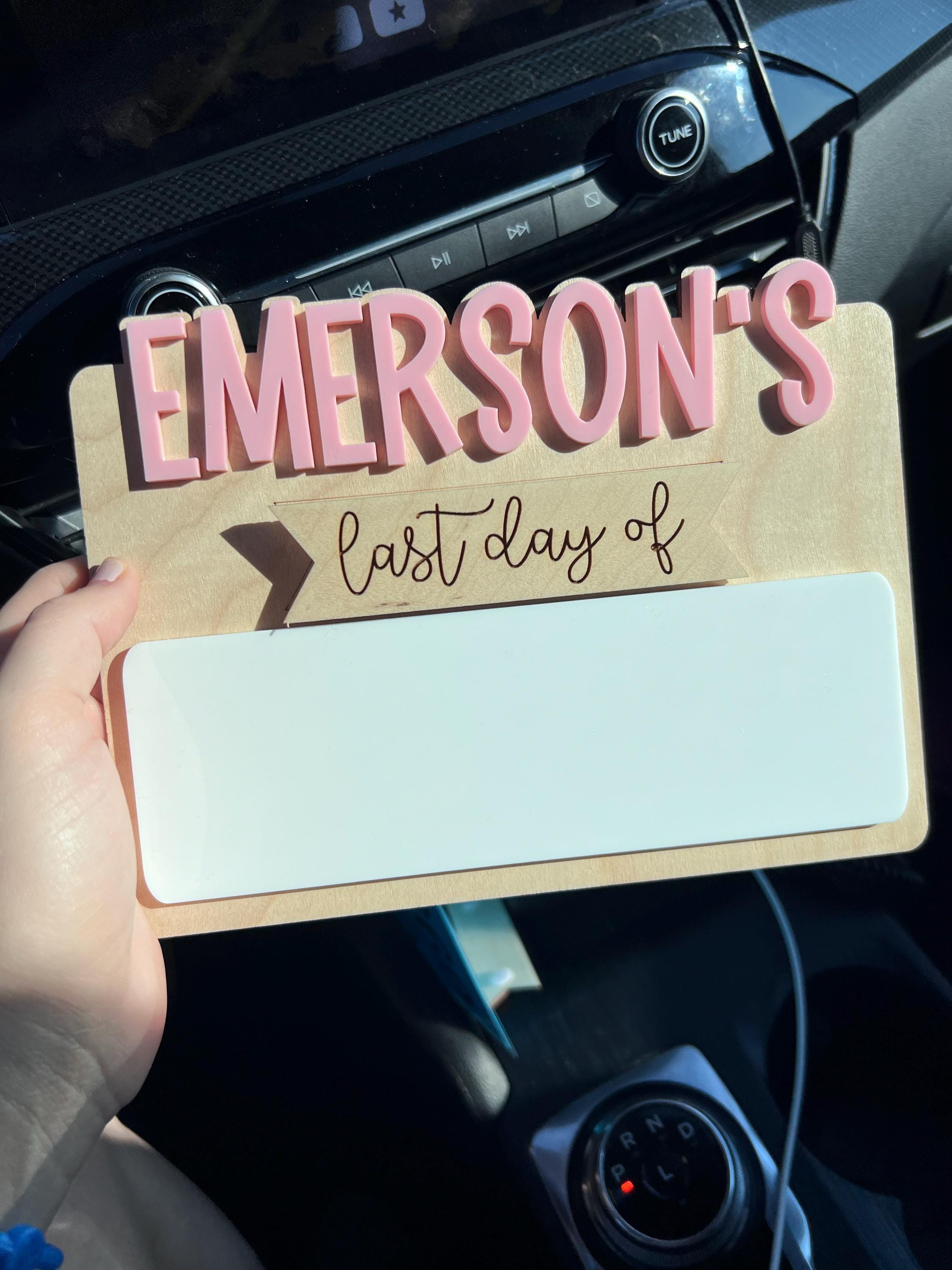 Personalized First and Last Day of School Sign, Back To School, Reusable Erasable School Sign, Preschool Kindergarten First Day Prop 2024