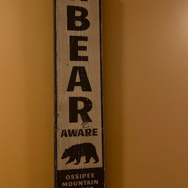 Be Bear Sign, Bear Outdoors Sign, Camping Decor, Wooden Living Lodge ...