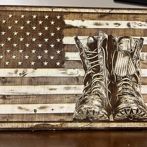 Glowforge Digital Laser Ready File _ American Flag _ Honor _ Engrave ...