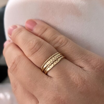 Solid Gold Braided Rope Ring Dainty Twist Ring 1.2mm Twisted - Etsy