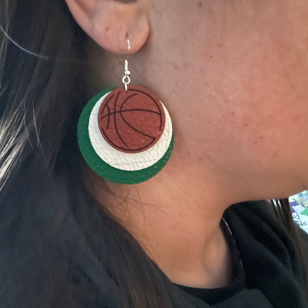 Boucles D'oreilles Pendantes Cuir Synthétique Argenté Avec Paillettes - Triple étage - Neuf Avec étiquettes