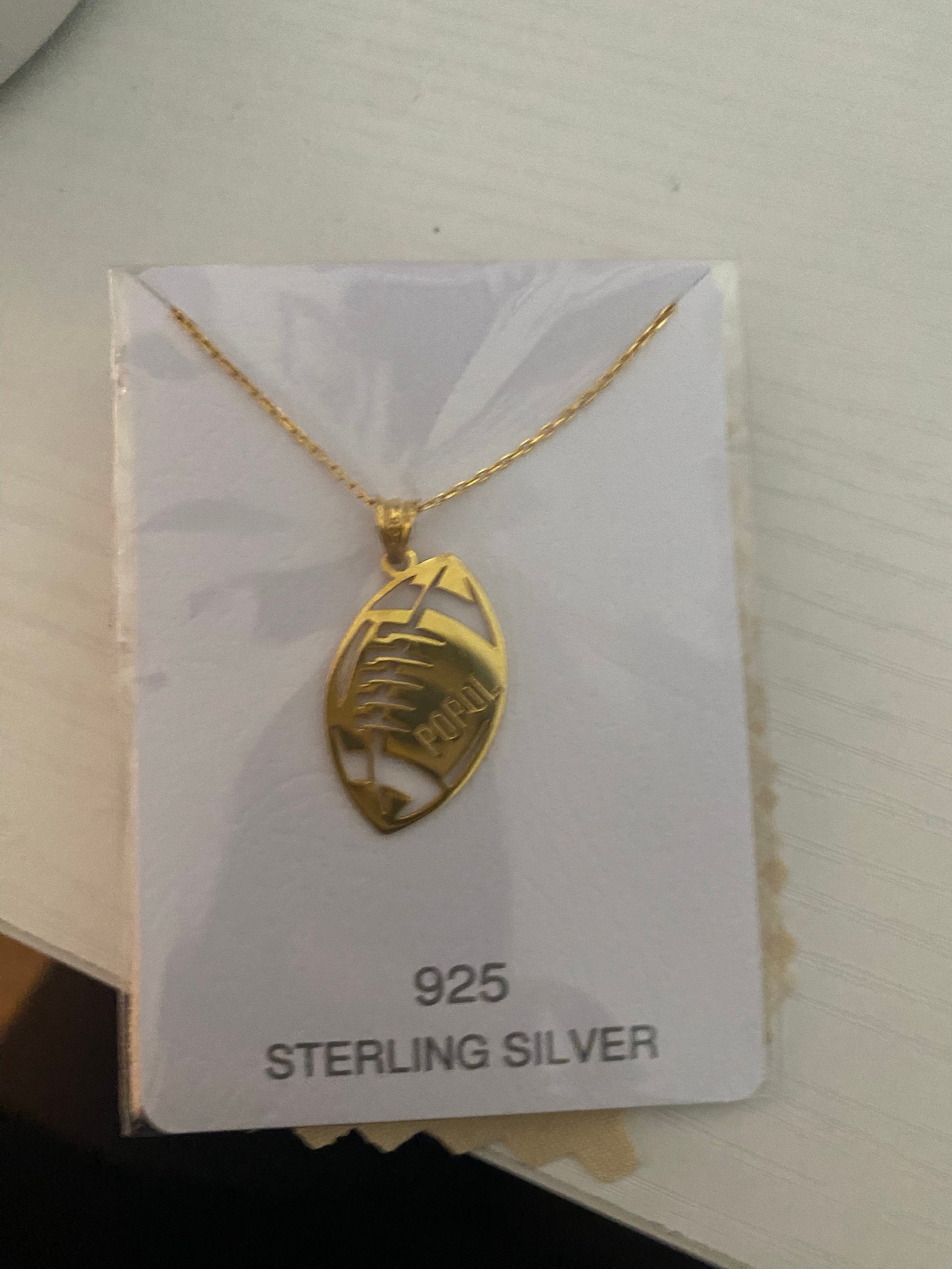 Football Goldschmuck, Fußball-Sportkette, 925 Sterling Silber Fußballkette, personalisierte Fußballnummer Kindergeschenk