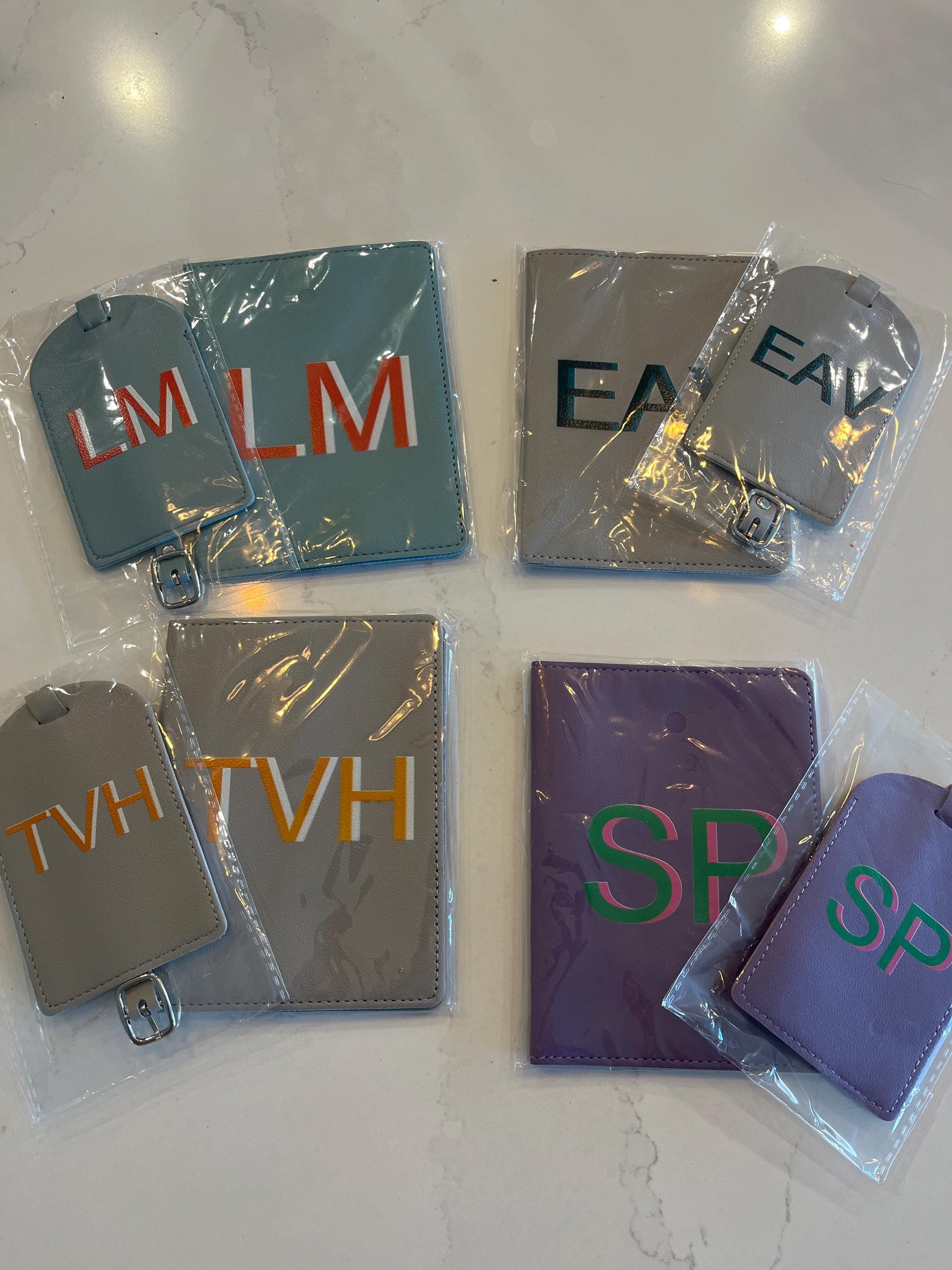Personalized Leather Passport Holder & Personalized Luggage Tag, Bridesmaid Gifts, Honeymoon gift, Travel Set, Bride, Gifts For Her