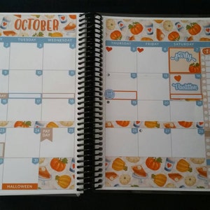 October Monthly Kit for Erin Condren Planner, October Planner Stickers ...