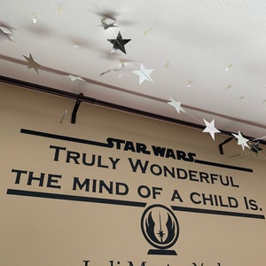 Star Wars Yoda Quote Wall Decal - 'Truly Wonderful The Mind Of A Child' Vinyl Sticker