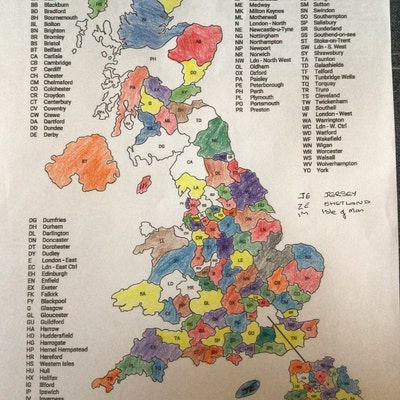 UK Postcode Sales Map, Business Sales Map, Colour in Maps, Etsy Sales ...