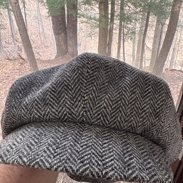 帽子 FATBOY BE-BOP HARRIS TWEED Rob Zombie Oversized Newsboy Cap Grey