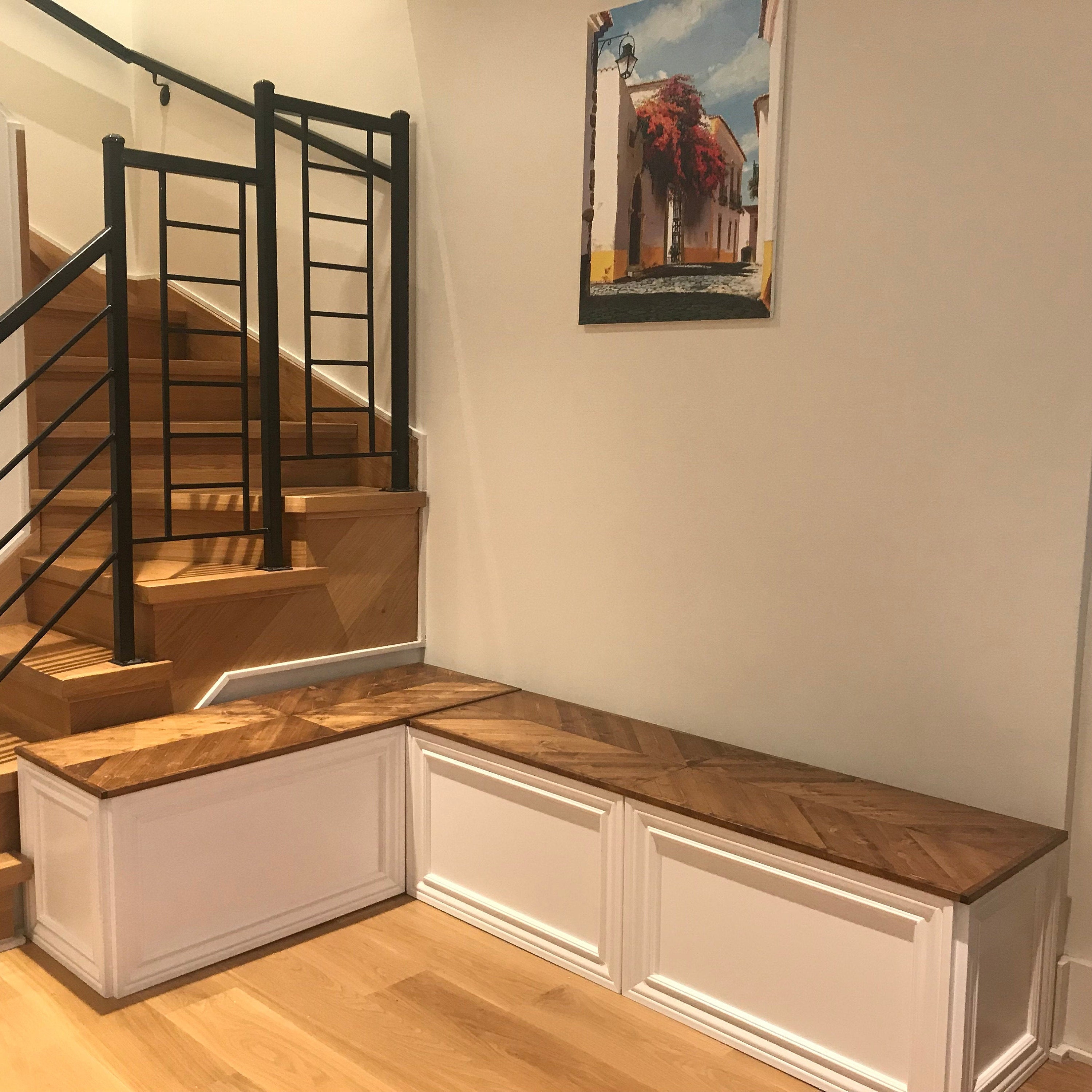Banquette Bench For A Bay Window Kitchen Seating Shaped Etsy