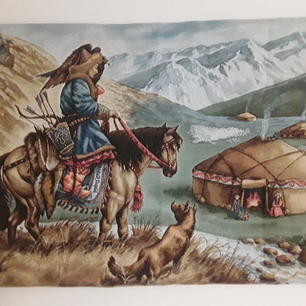 Swans on Lake Tapestry Wall Hanging Landscape Wildlife Scenery Wall Art