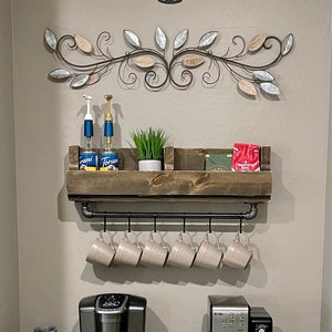 Shari Industrial Coffee Bar Shelf//coffee Beverage Caddy