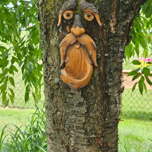 Tree Faces Garden Decor tree Hugger Bird Feeder Yard Art Gift for Dad ...