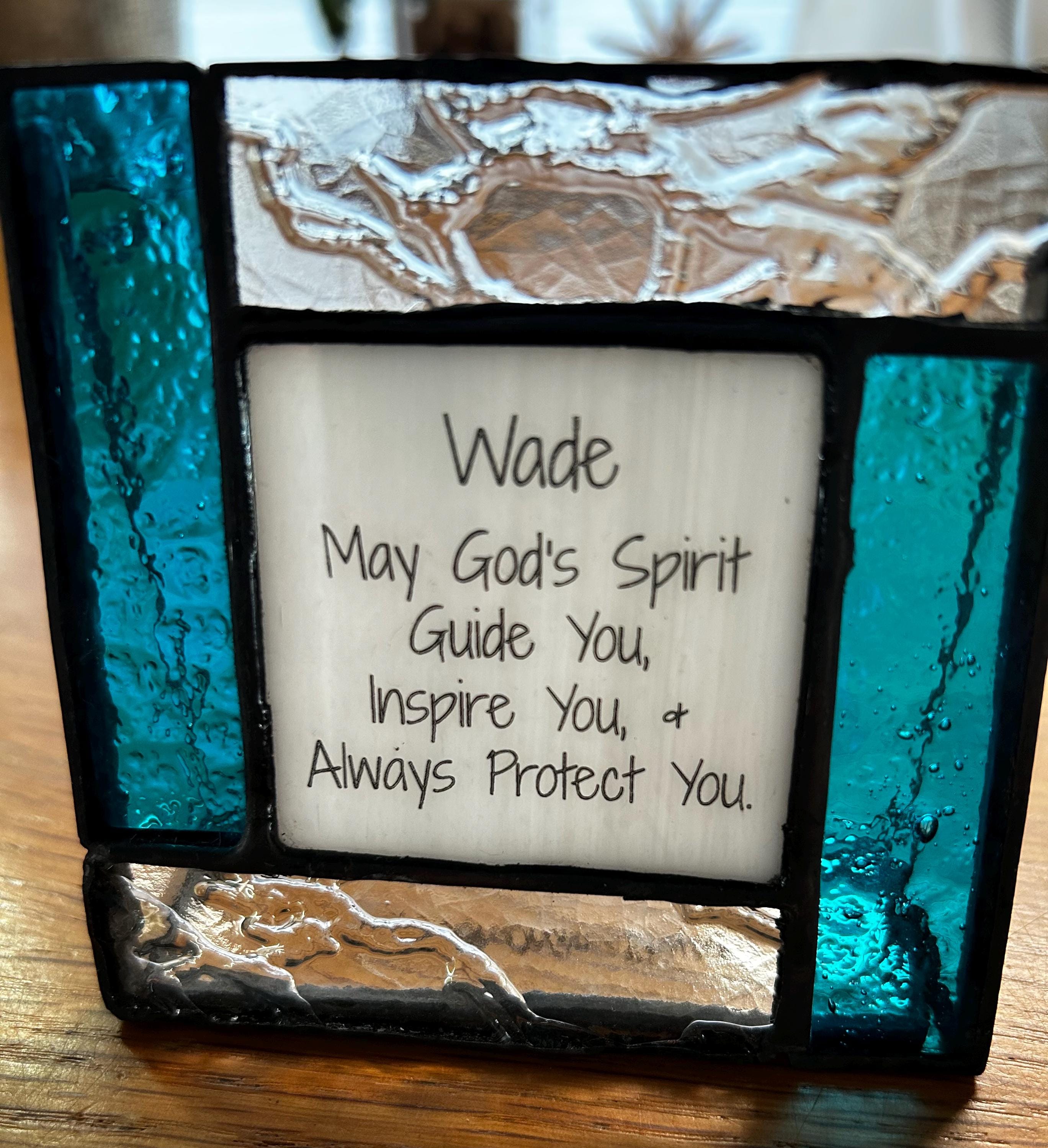 Personalized Confirmation gift for teen boy or teen girl in stained glass