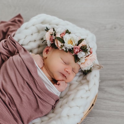 Flower Crown Toddler Flower Crown Newborn Flower Crown Baby - Etsy