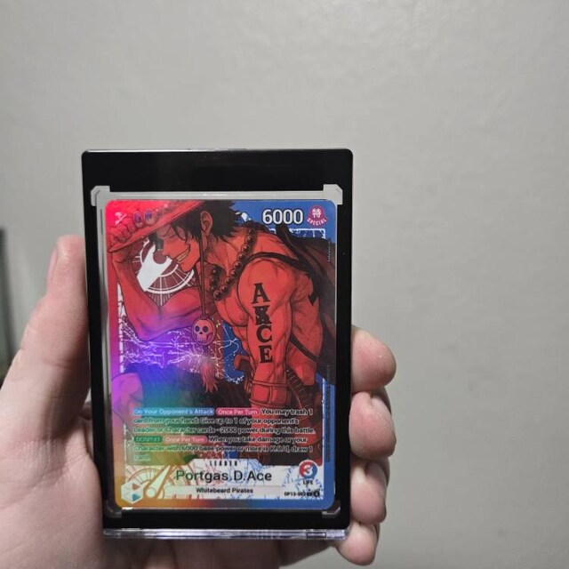 Ace Leader OP13 (red/blue), One Piece TCG Proxy Leader Card