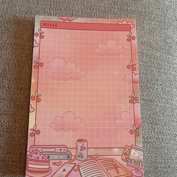 Study Break Notepad | Aesthetic Cute Memo Pad - Etsy