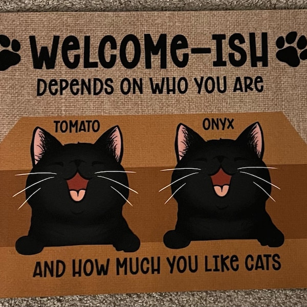 Bienvenida personalizada a la casa del gato Spanish - Funny Personalized Cat Decorative Mat
