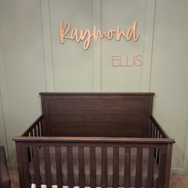 Custom Wood Baby Name Sign Letter Wall Art Kids Room Art Wall Art for ...