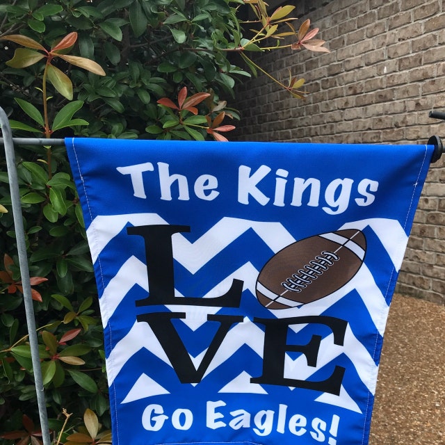 Personalized Garden Flags Football Team Flag Monogram Flag Etsy