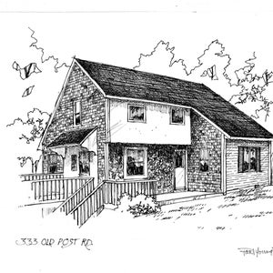 English Cottage 4-Print from an original watercolor painting | Etsy