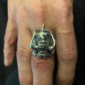 Motorhead Snaggletooth War Pig Silver Ring - Tribute to Rock