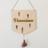 Personalised Wooden Name Sign With Wool Tassel | New Baby or ...