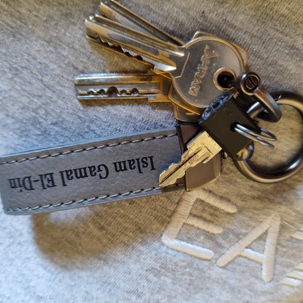 Personalized Leather Keychain,custom Wrist Strap Key Ring,leather ...