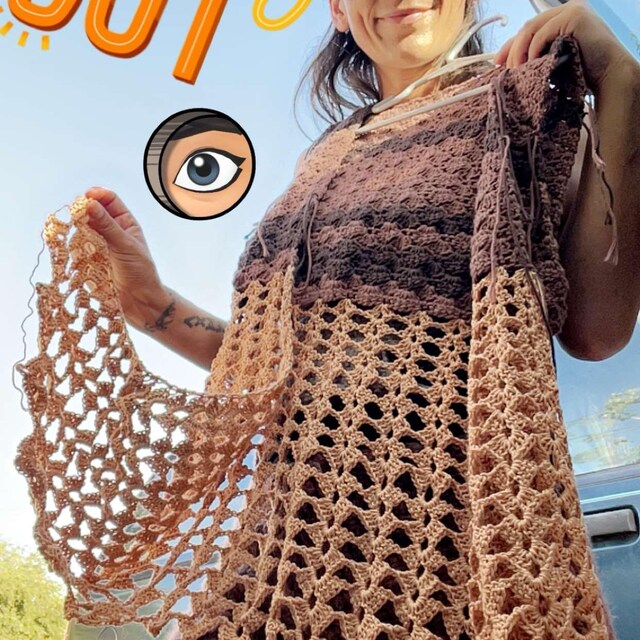【極美品✨】MEDI SHELL MOTIF CROCHET KNIT VEST Crochet Vest Pattern, Instant Download PDF File, Easy to